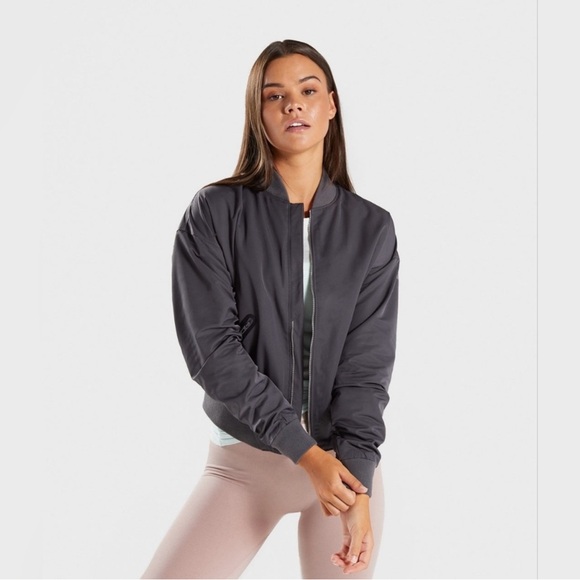 Gymshark Jackets & Blazers - Gymshark Charcoal Bomber Jacket